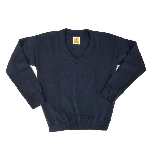 Fine Guage Acrylic V Neck Pullover Navy 6432 - Priced to sell