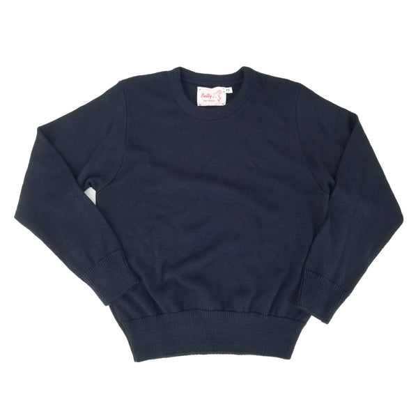 Fine Guage Acrylic Crew Neck Pullover Navy 6448 - 65% OFF