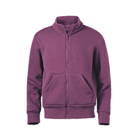 Maroon zip up fleece sweatshirt