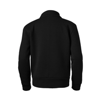 Black Zip up Fleece Sweatshirt Without Hood - 9310