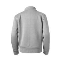 Oxford Grey Zip up Fleece Sweatshirt Without Hood - 9310
