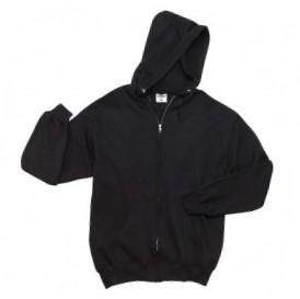 jerzees black zip up hood sweatshirt