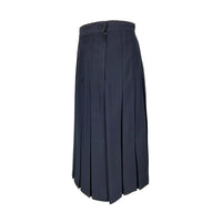 Navy Poly Juniors Style BOX Pleated