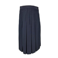 Navy Poly Juniors Style BOX Pleated