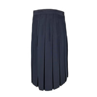 Navy Poly Juniors Style Box Pleated