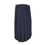 Navy Poly Juniors Style BOX Pleated